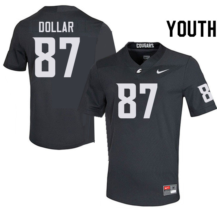 Youth #87 Andre Dollar Washington State Cougars College Football Jerseys Stitched-Charcoal